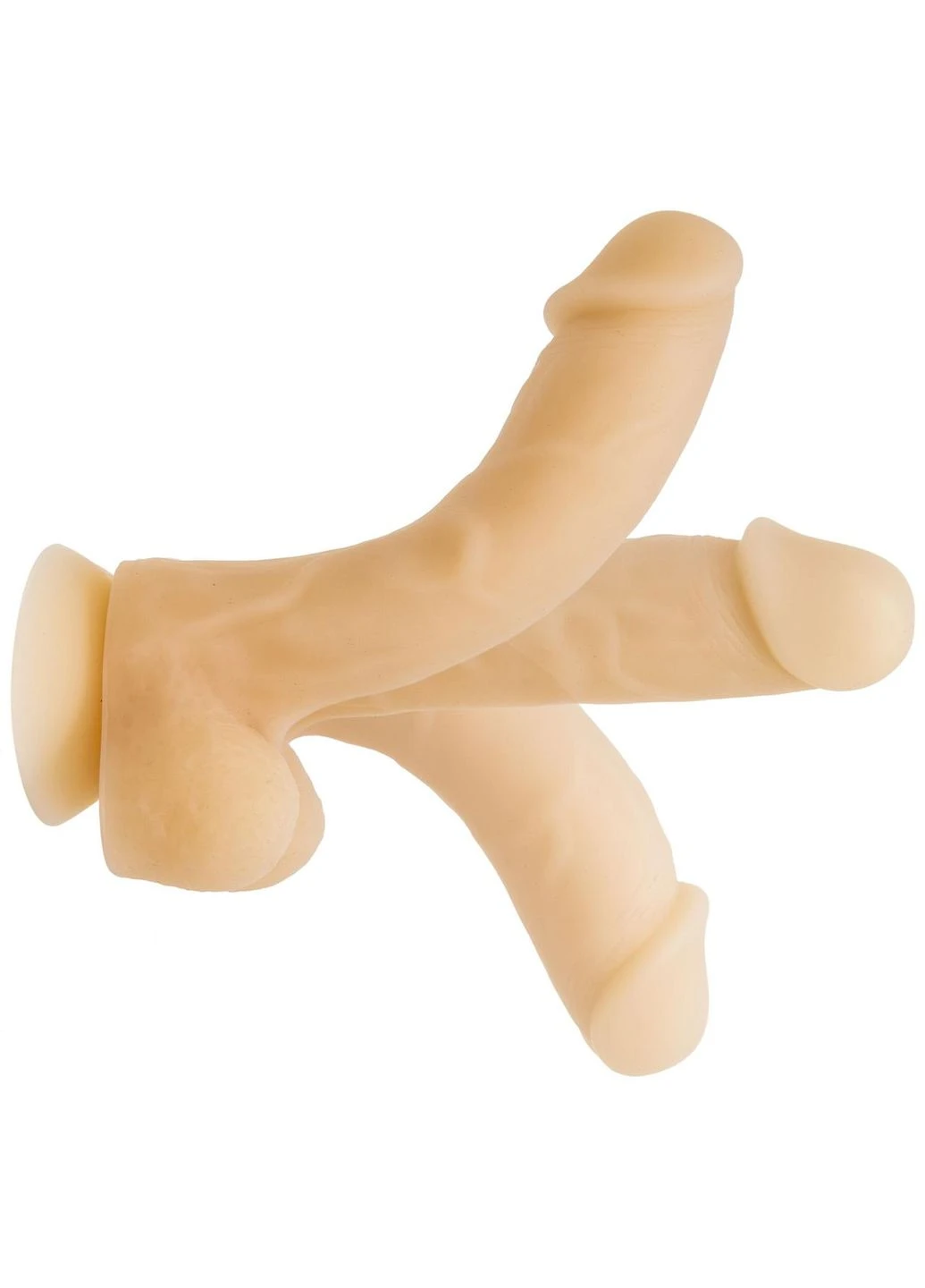 Фалоімітатор з мошонкою на присосці DAVID Bendable Silicone Dong (20.3*3.8см) ADDICTION (315013699)