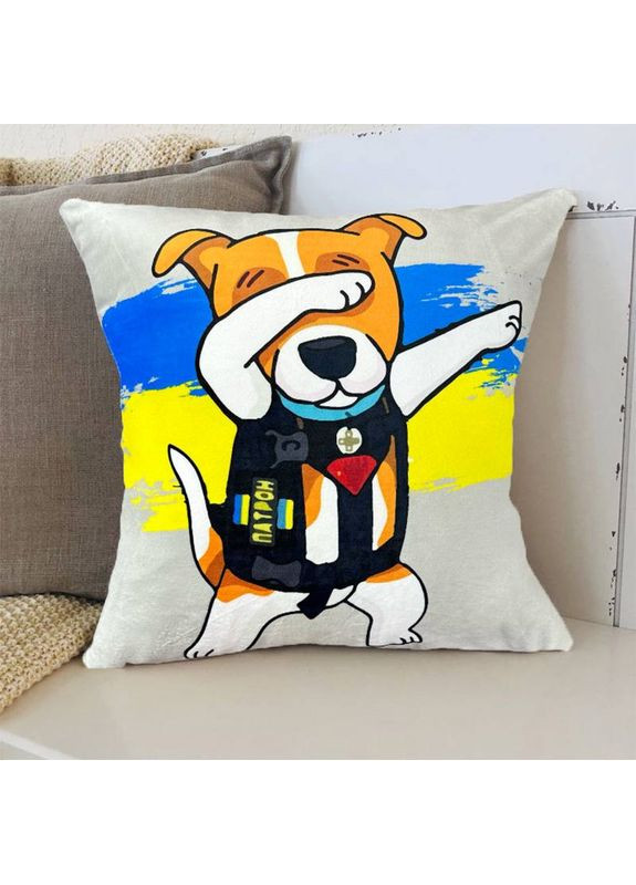 Подушка патриотическая 3D "Пес Патрон" 2534_E 11976 50х50 см FlexDress (368783759)