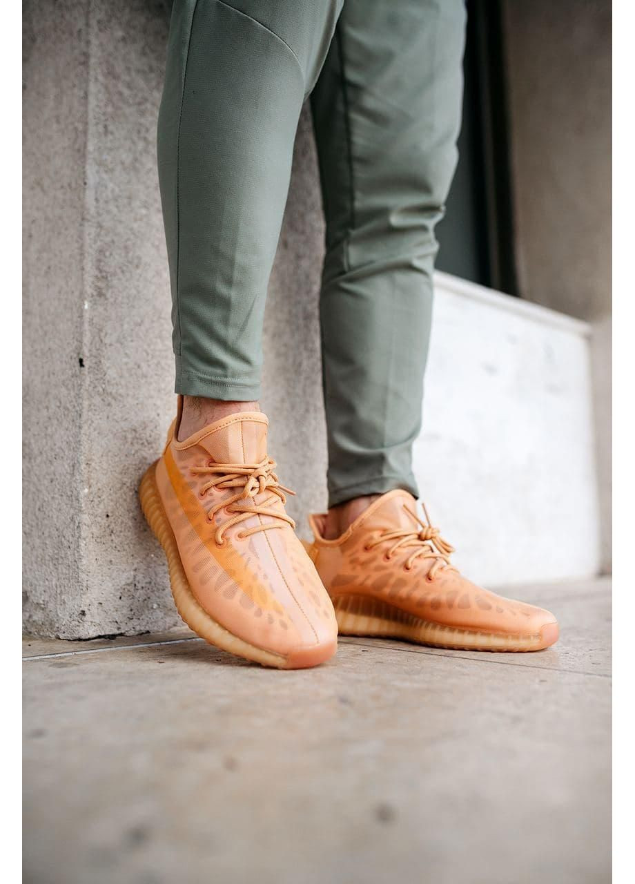 Помаранчеві Осінні кросівки чоловічі adidas yeezy boost 350 v2 mono clay адідас ізі буст No Brand