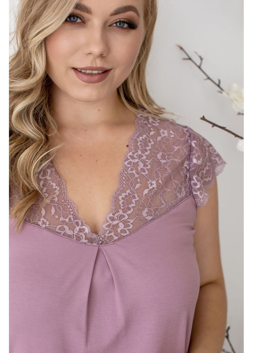 Рожево-лілова всесезон піжама на кожен день пф1250 фрезовий зі світлим MiaNaGreen