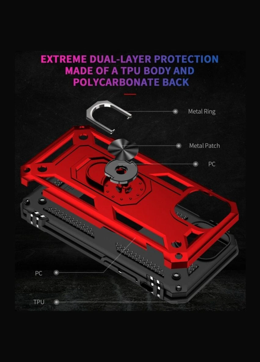 Чехол Robot Ring для iPhone 14 Pro Red Cosmic (304731907)