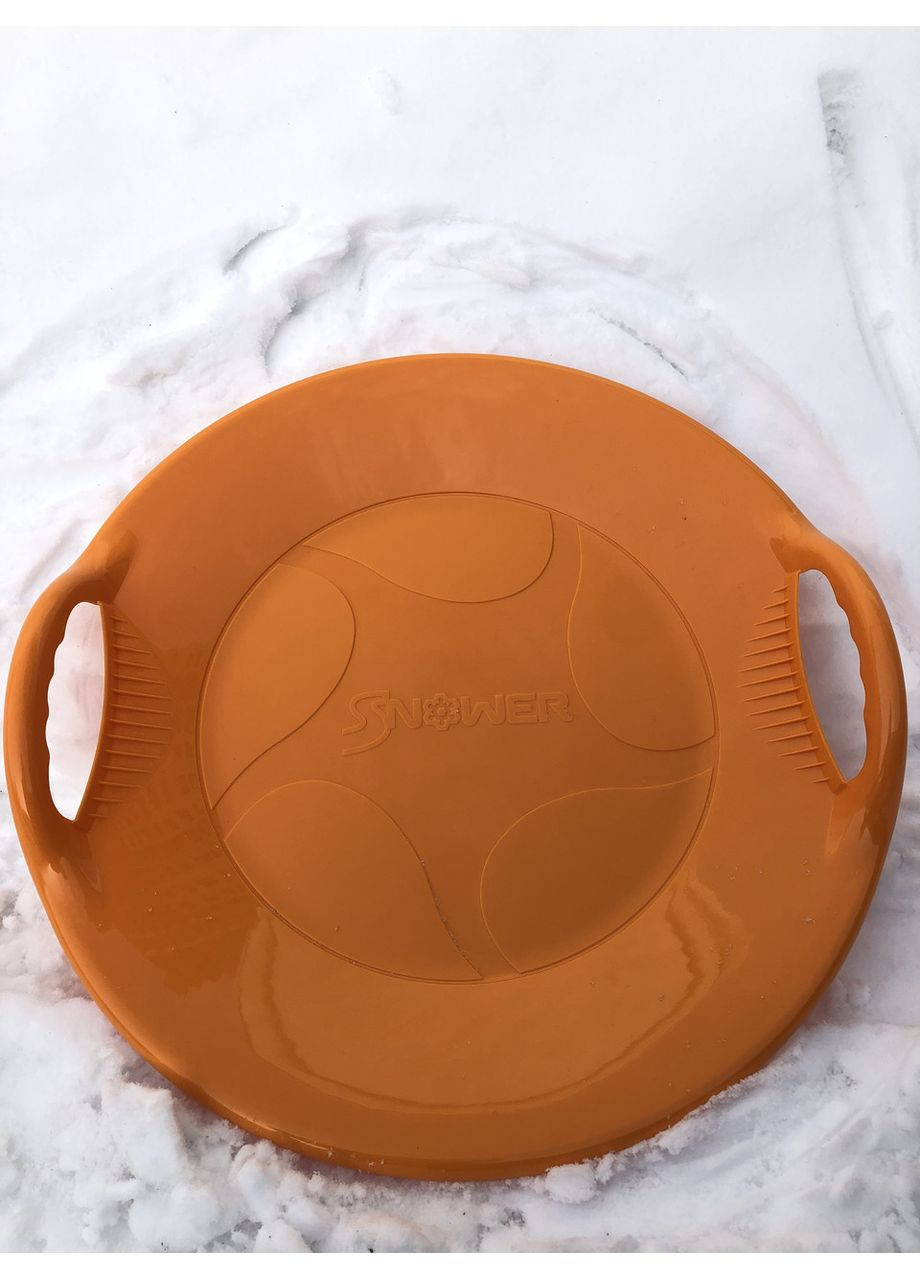 Зимние санки-диск Танирык оранжевые для детей и взрослых легкие ледянки для зимнего катания ProDobro (367264975)