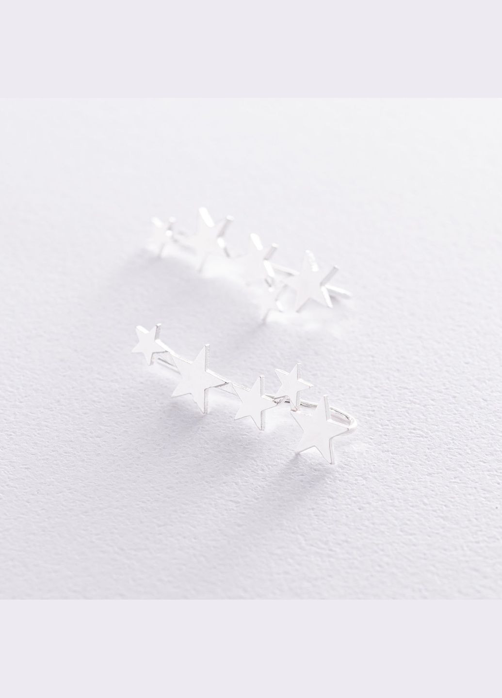Серьги - клаймберы Звездочки в серебре 122917 Oniks (264393053)