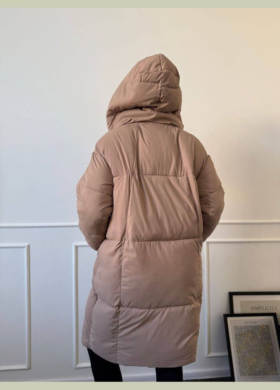 Бежевое зимнее Пальто зимнее оверсайз Garna