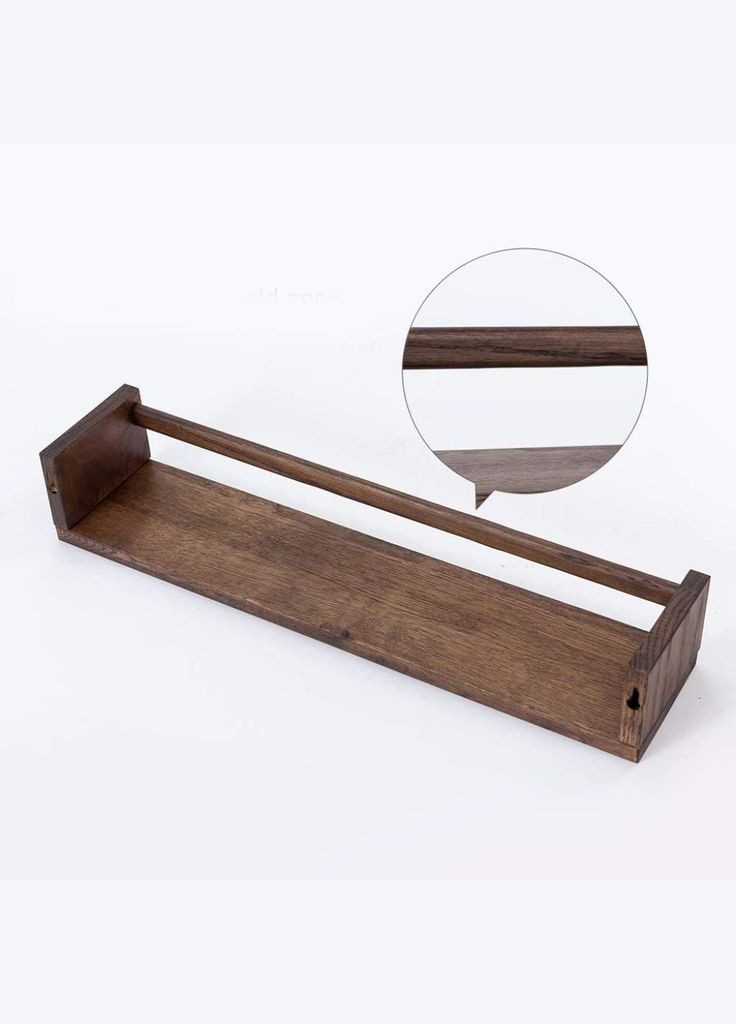 Настенная полка из дерева Кингкей 50 мокко (НСП-501010) No Brand (328081947)