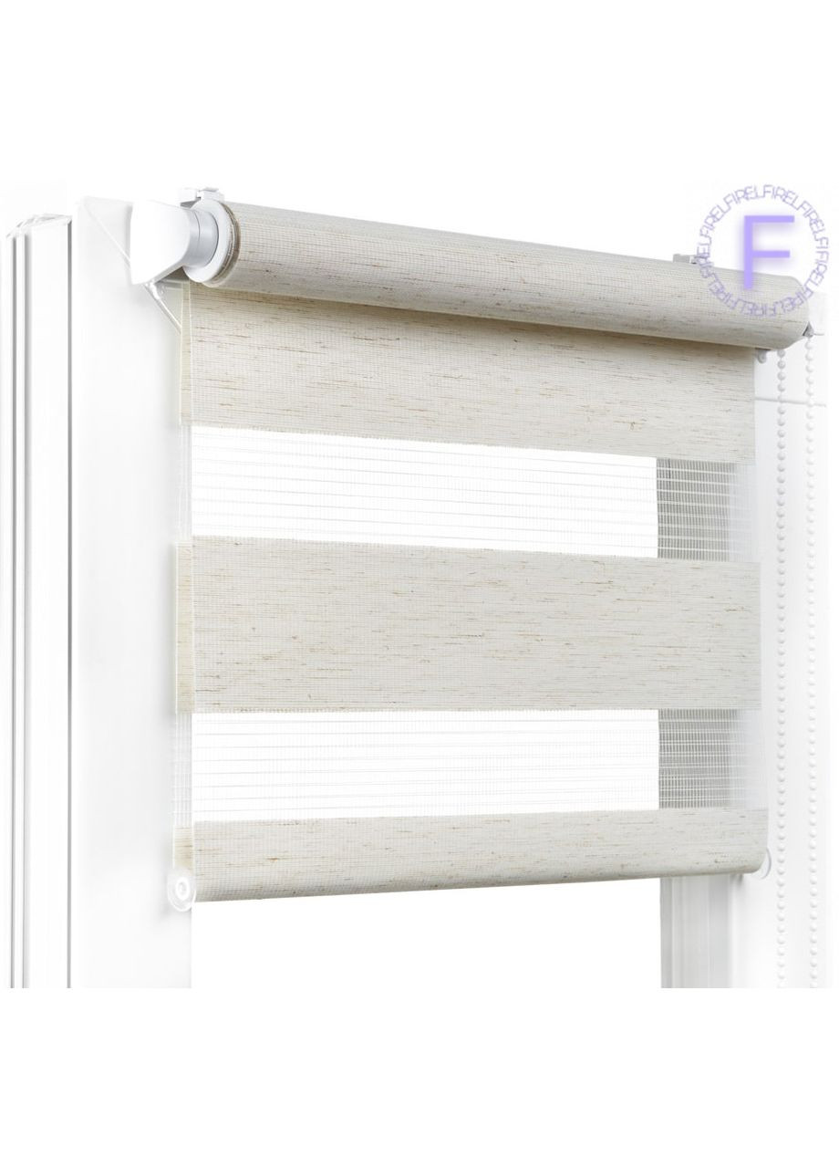 Ролети на вікна День-ніч Жалюзі Ролети Тканинні Рулонна штора Ролокасети День ніч 08 Молочно-бежева No Brand (372017194)