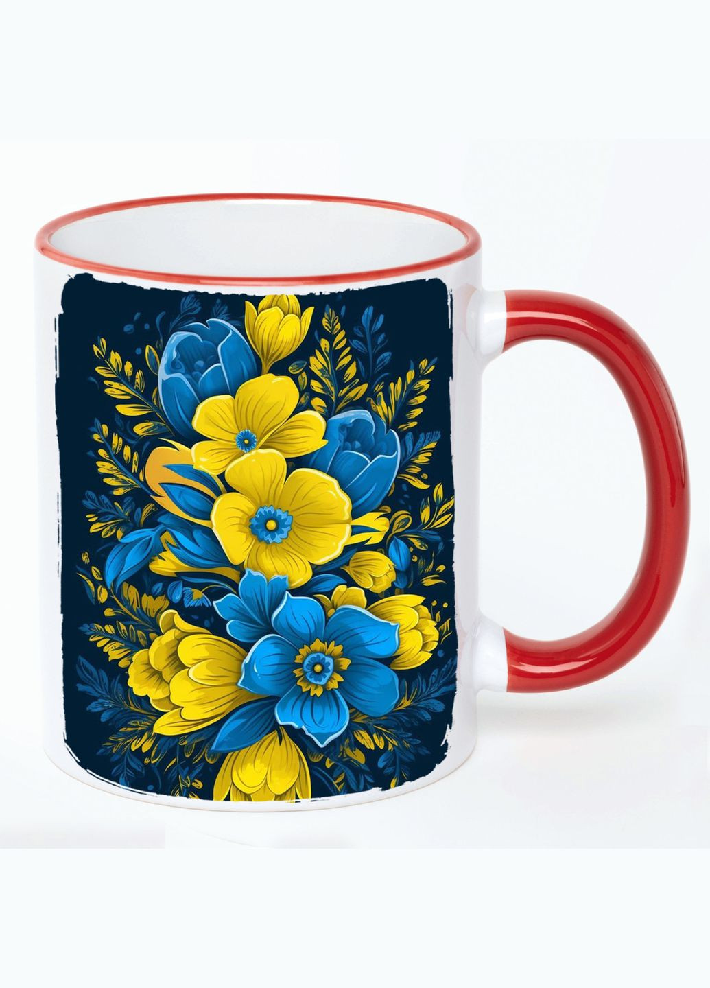 Чашка Патриотическая (кружка, кружка) #008 Белая с Красной ручкой 330 мл No Brand (322712818)