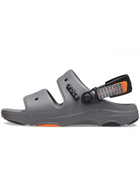 Серые повседневные сандалии kids' classic all-terrain sandal slate grey р 3-35-23 см. Crocs