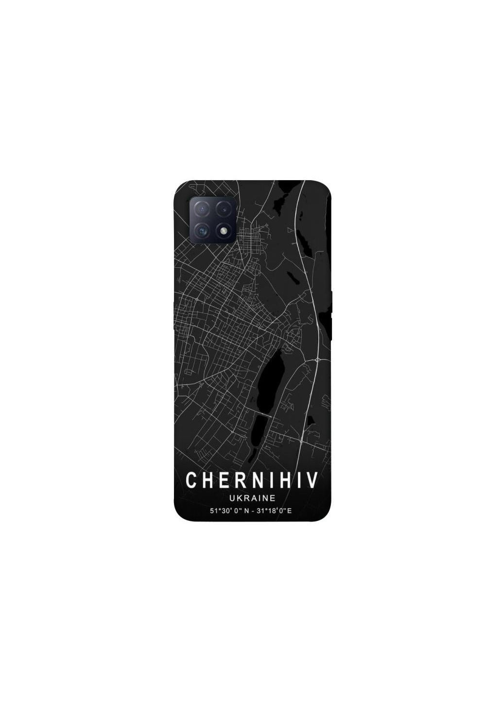 Чехол на Oppo A72 5G / A73 5G Chernihiv map Frontalka (365304881)