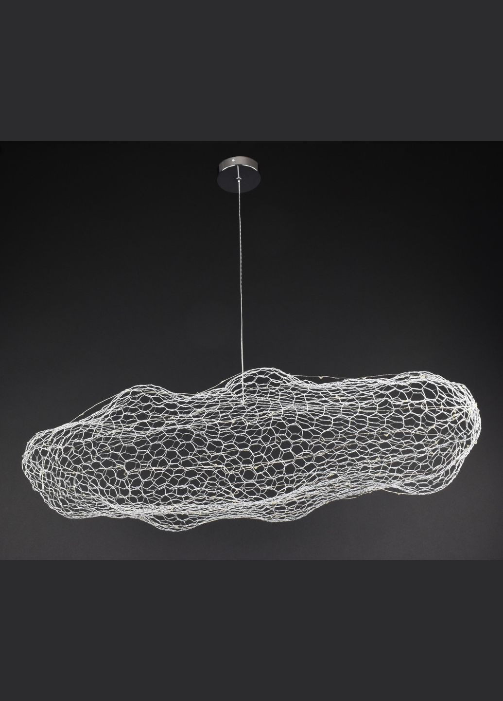 Люстра світлодіодна підвісна LED світильник для квартири на стелю лед 27658 Хром 25-200х42х80 см. Sunnysky (371992916)