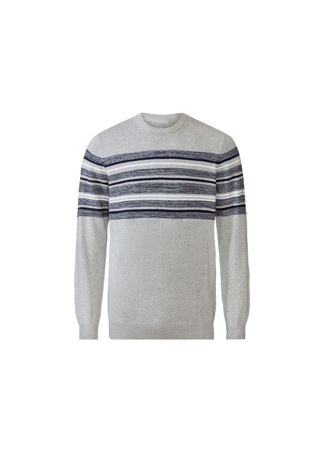 Серый демисезонный джемпер хлопковый трикотажный для мужчины lidl 391166 Livergy