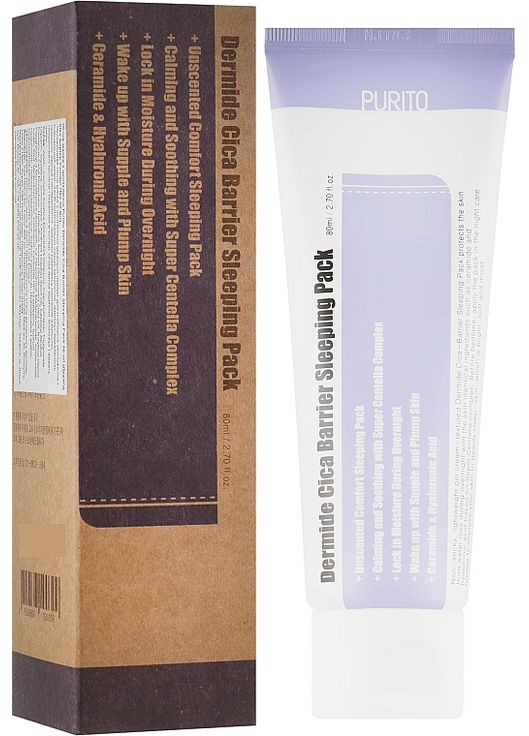 Регенерирующая ночная маска Dermide Cica Barrier Sleeping Pack 80ml (823718-2361) PURITO (368632037)