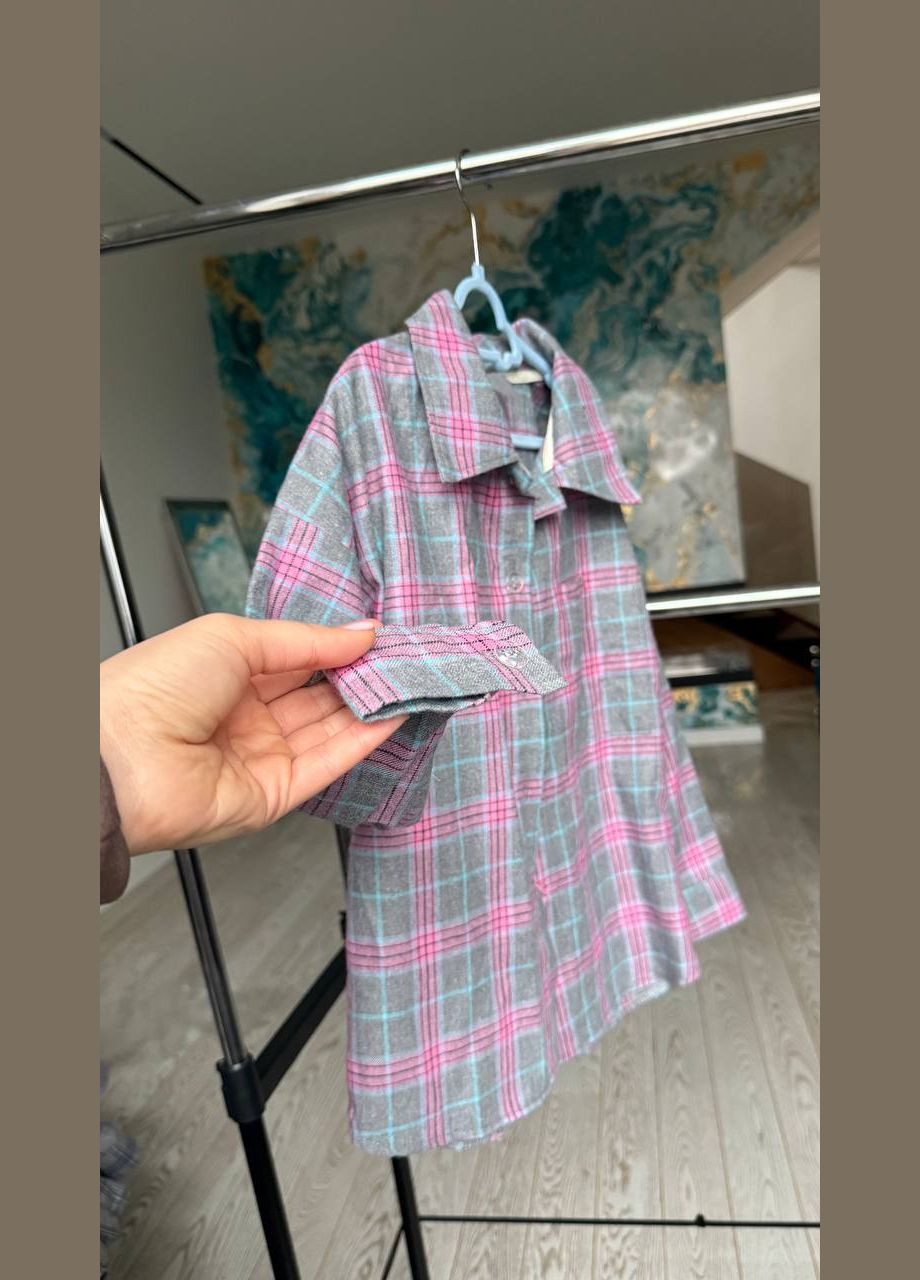 Светло-серая повседневный рубашка в клетку Adelante