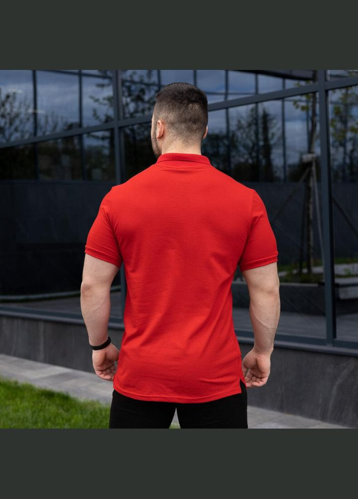 Красная футболка-базовая футболка поло с коротким рукавом для мужчин Vakko