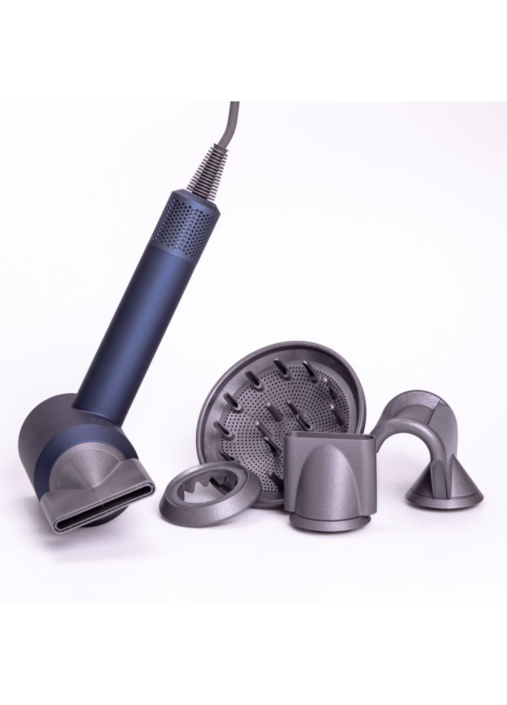 Фэн-стайлер для волос 6 в 1 Supersonic Premium 1600 Вт 5 насадок синий цвет Energy MAX (369656622)