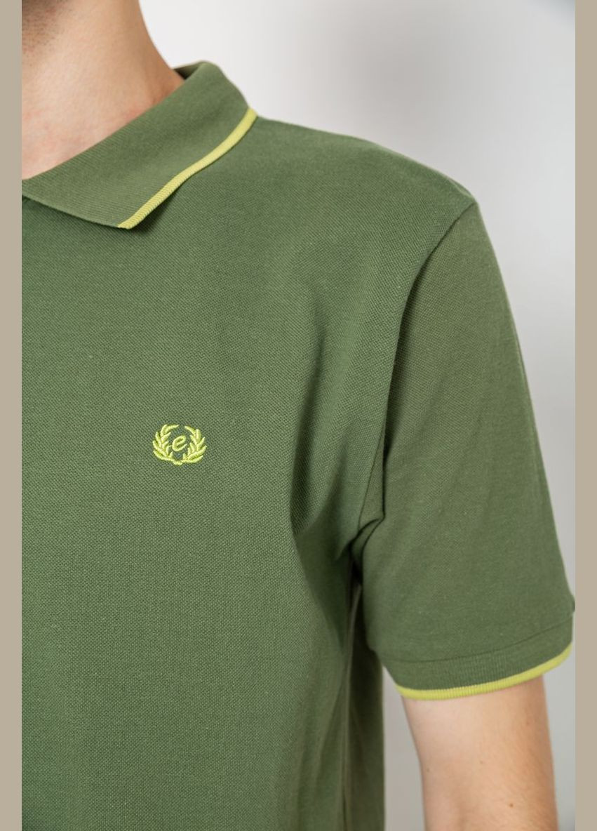 Хаки (оливковая) поло мужское котоновое Ager 247R301