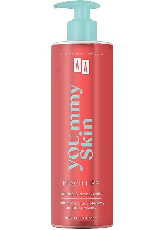 Мультиувлажняющий гель для душа с маслом кофеина и персика Cosmetics YOU.mmy Peach Firm 400ml (1198397-31097237) AA (368630807)