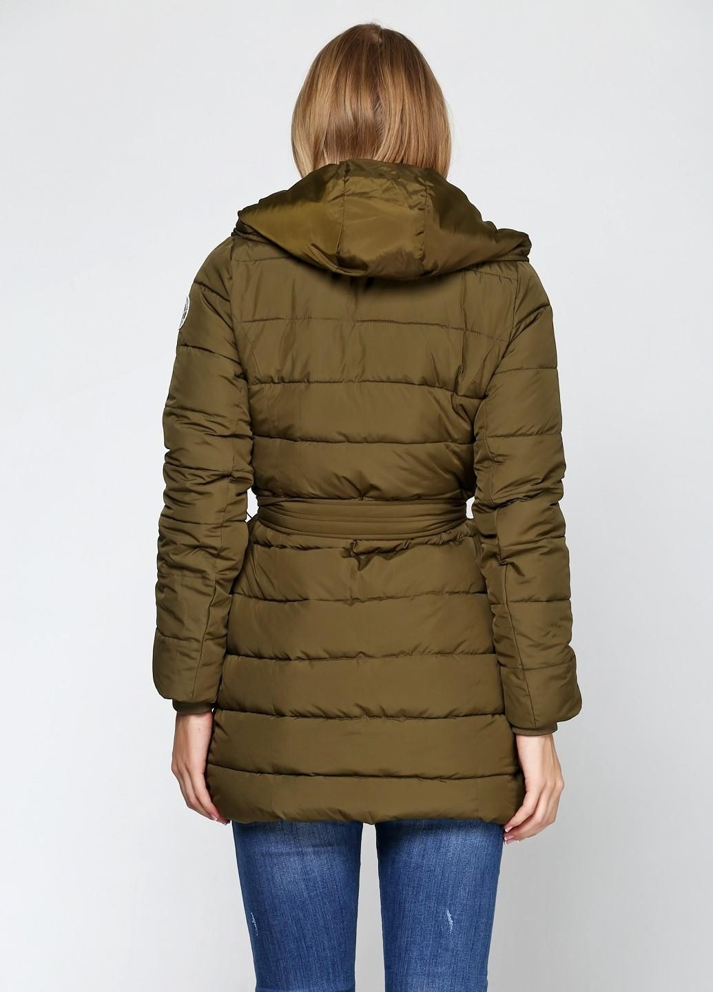 Оливковий демісезонний Пуховик Abercrombie & Fitch