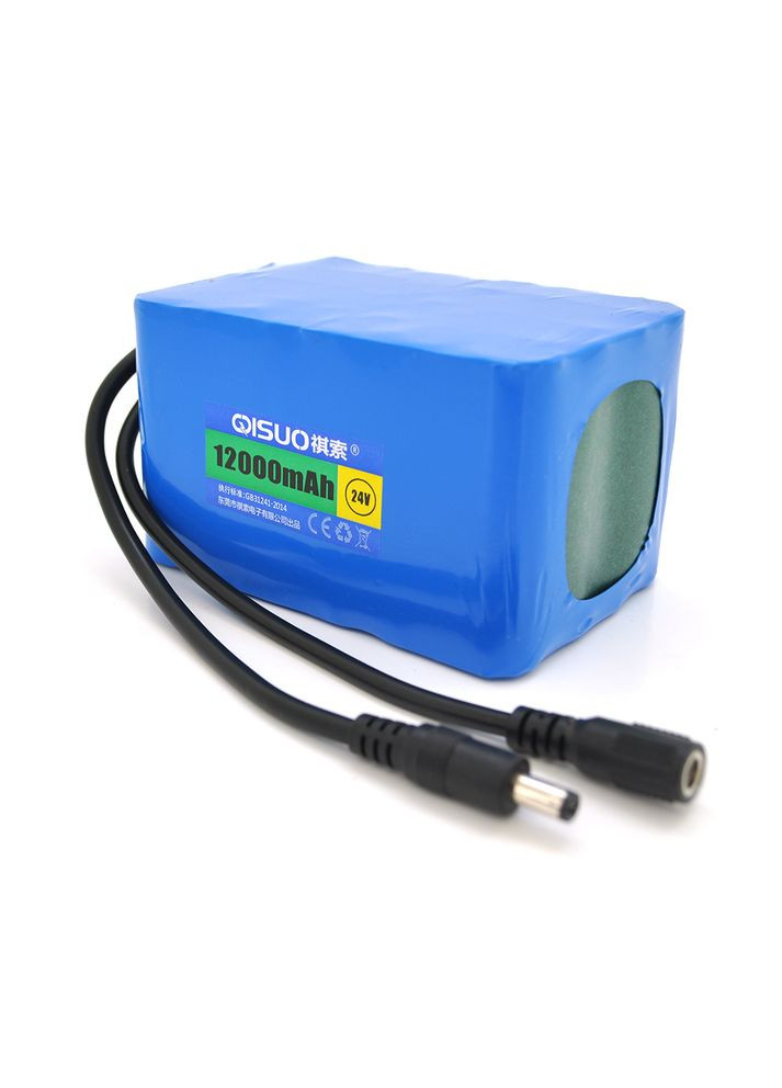 Аккумуляторная литиевая батарея 24V 12A с элементами Liion 18650, DC5.5x2.1, (110x76x67mm) QiSuo (315503332)