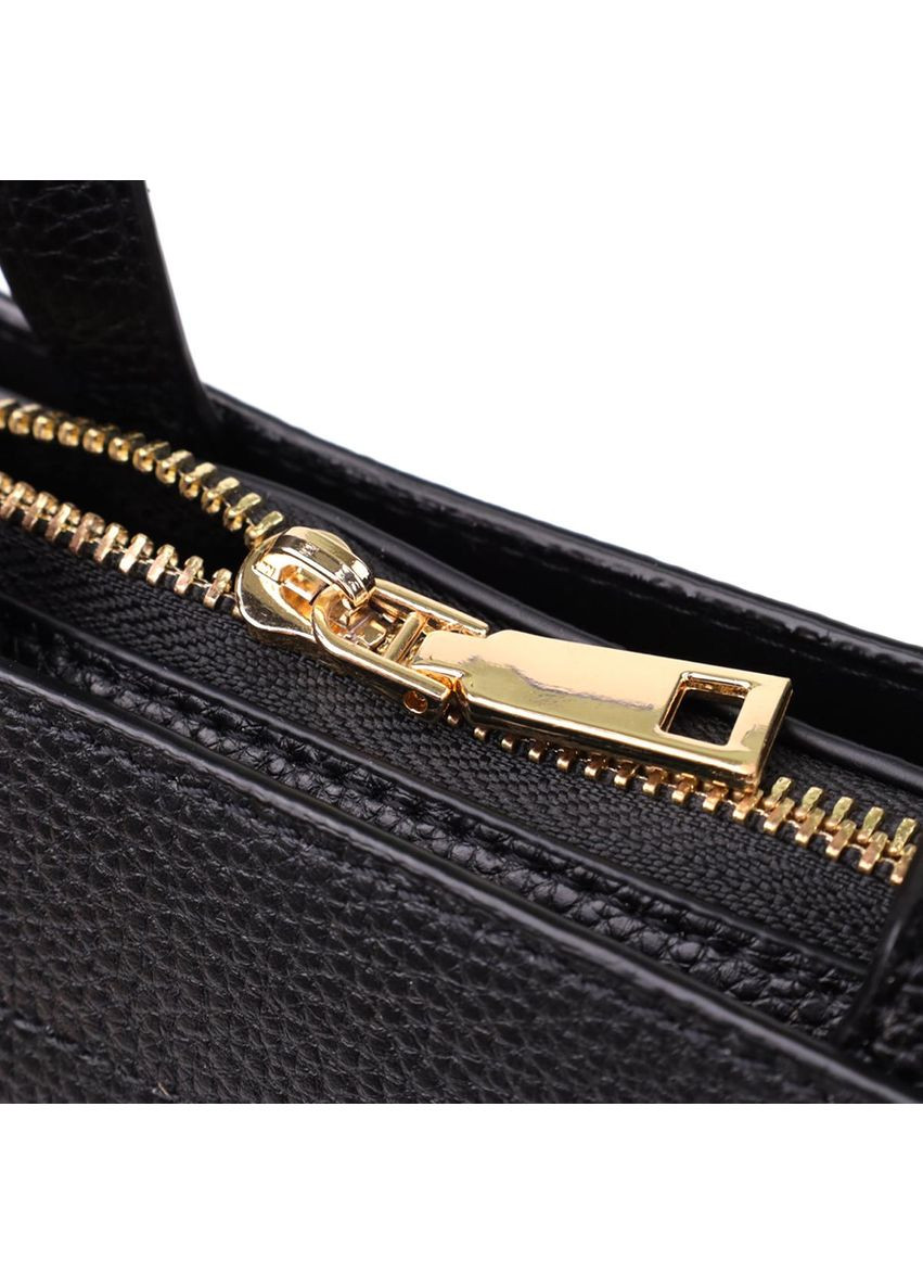 Сумка крос-боді через плече із натуральної шкіри середня Чорний 39336 Vintage (355245162)