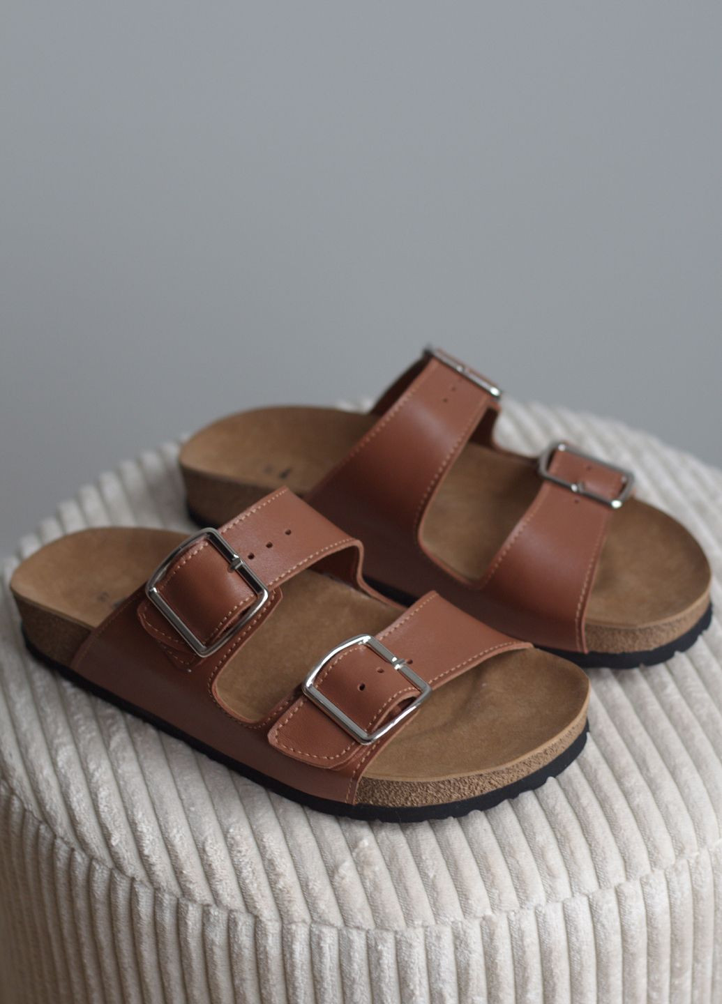 Жіночі шльопанці стиль birkenstock з натуральної шкіри Zlett 1507 (338863314)