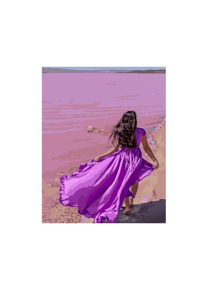 Картина за номерами Фіолетова сукня, (40х50 см) Strateg (293422247)