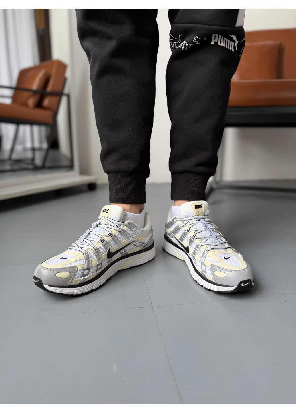 Білі літні кросівки nike p-6000 coconut milk найк п-6000 No Brand