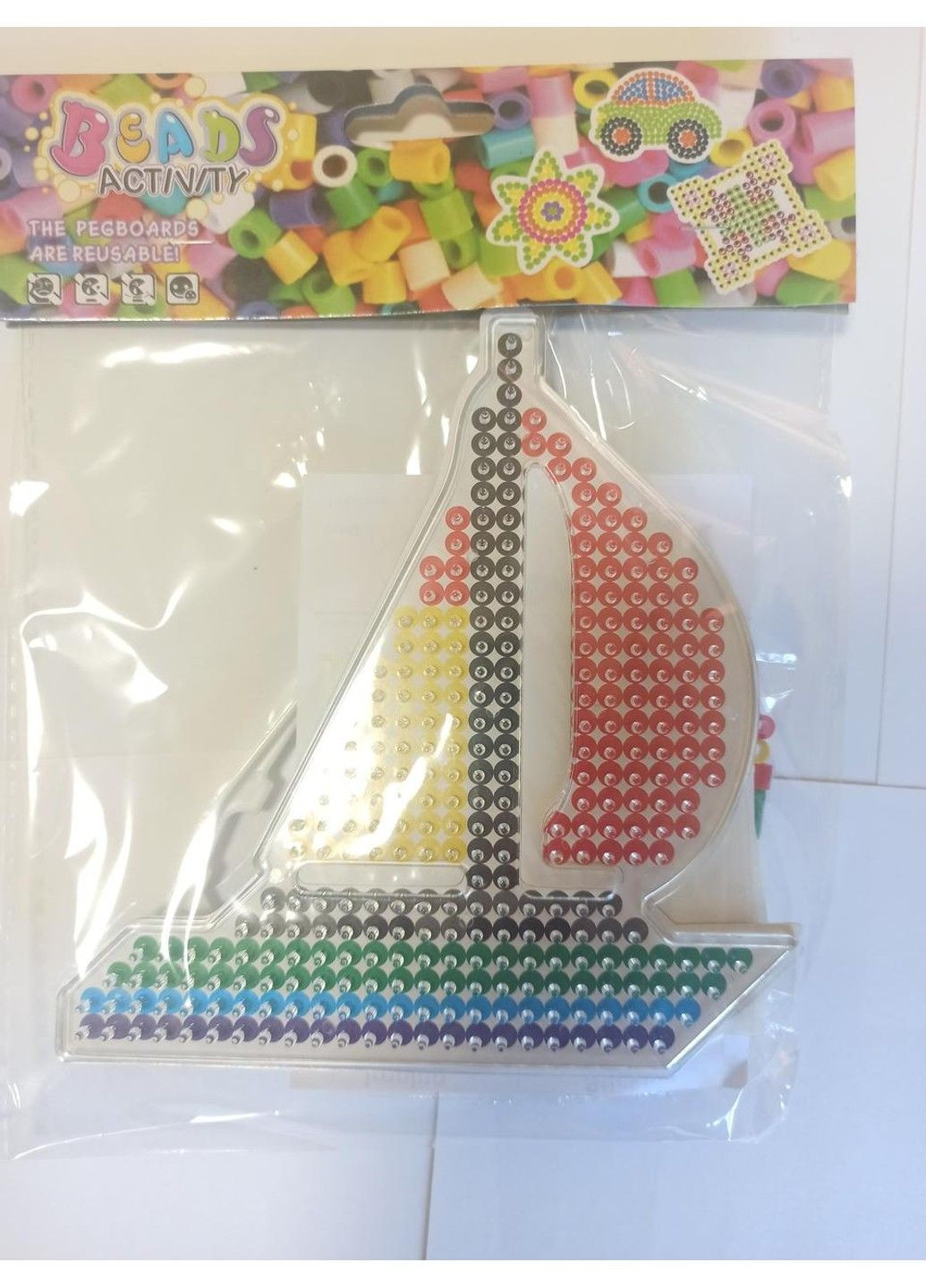 Набор для творчества Термомозаика Парусник в плавании корабль цветные бусины 5 мм пинцет термобумага ST9125995 No Brand (334343164)