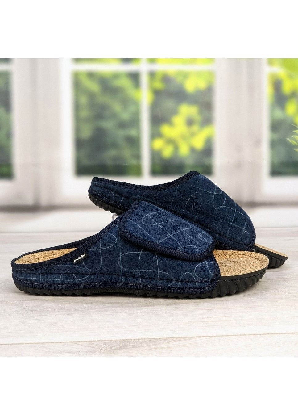 Синие тапочки мужские комнатные Inblu