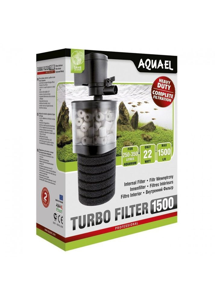 Фільтр внутрішній TURBO FILTER 1500 л/год PROFESSIONAL для акваріума 250350 л, 22 W, 109404 Aquael (278308739)