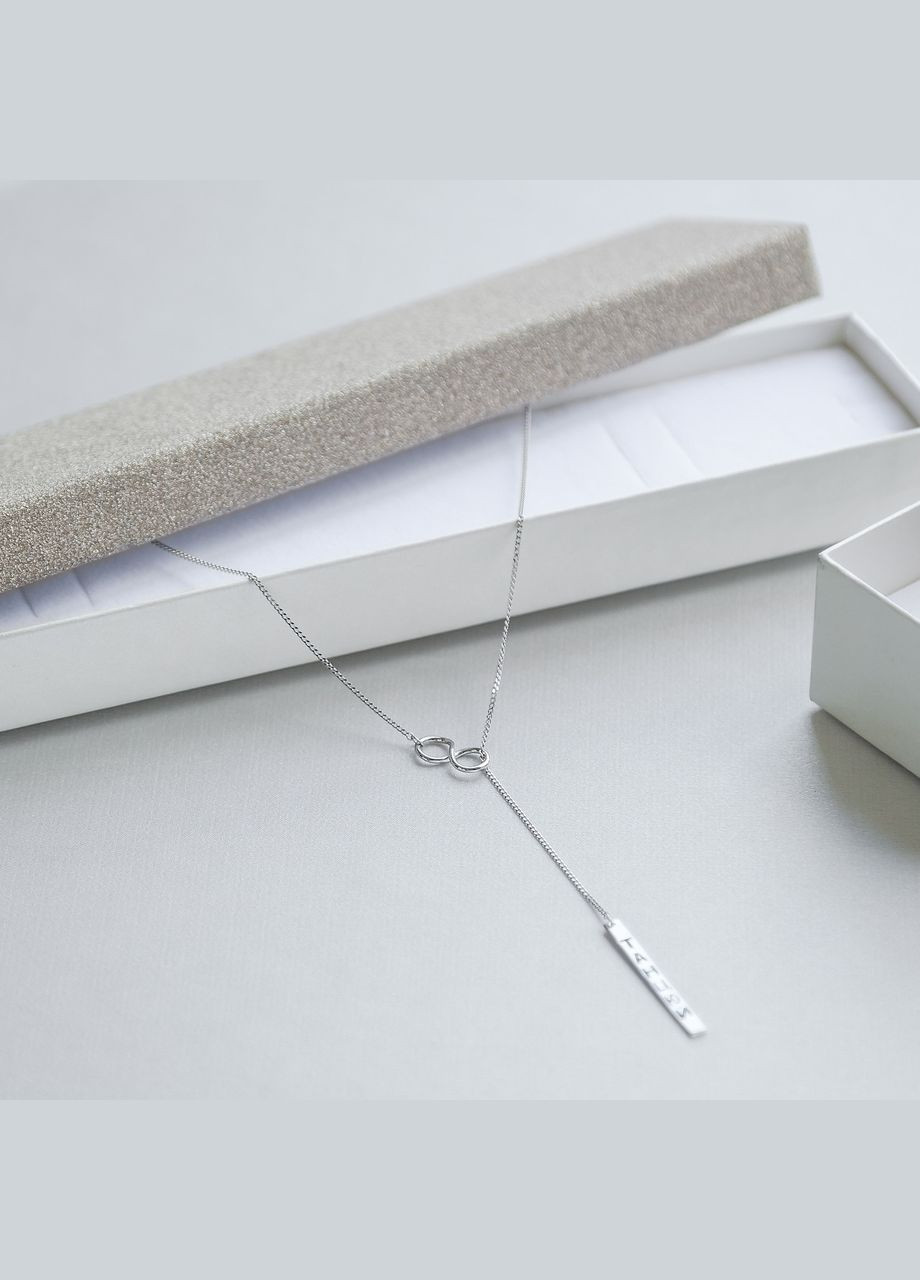 Кольє срібне протяжка ТАНЦЮЙ без камінців Каштан (342334972)