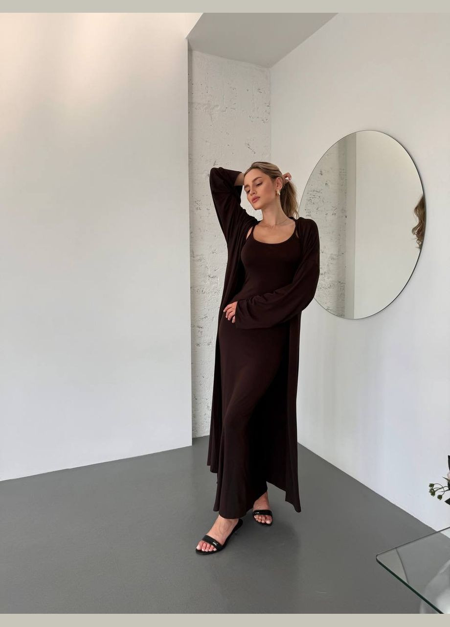 Коричневый демисезонный комплект N.Family