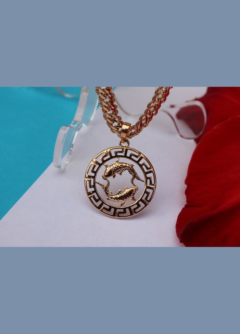 Кулон зодіак риби 2.5 см золотистий Xuping Jewelry (316606868)