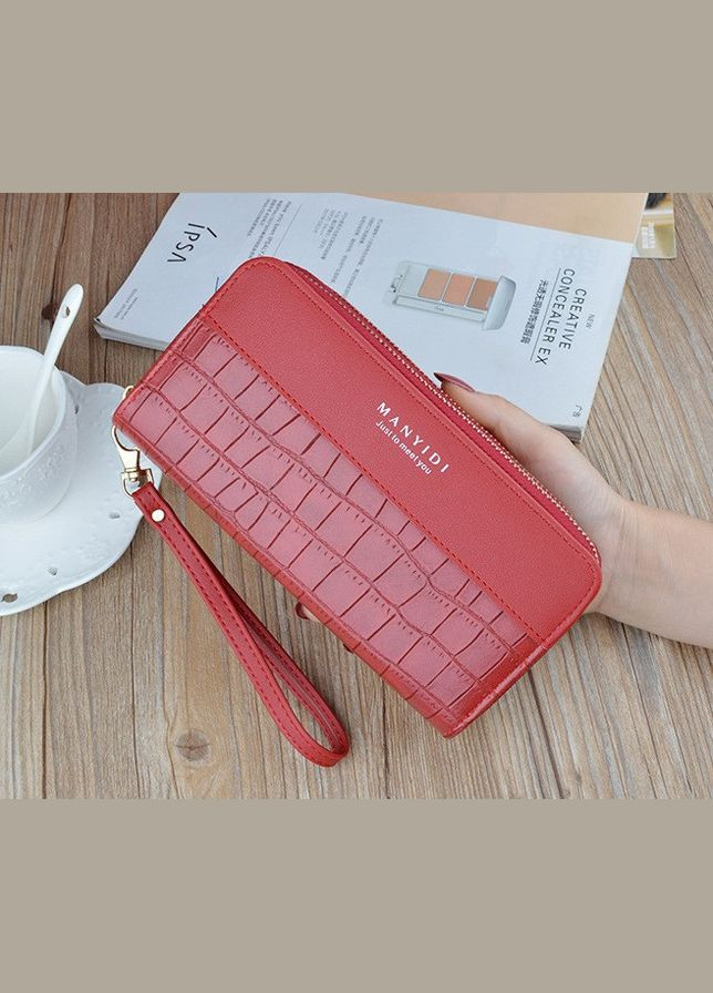 Стильный женский кошелек клатч на молнии MANYIDI в стиле рептилии No Brand (334729900)