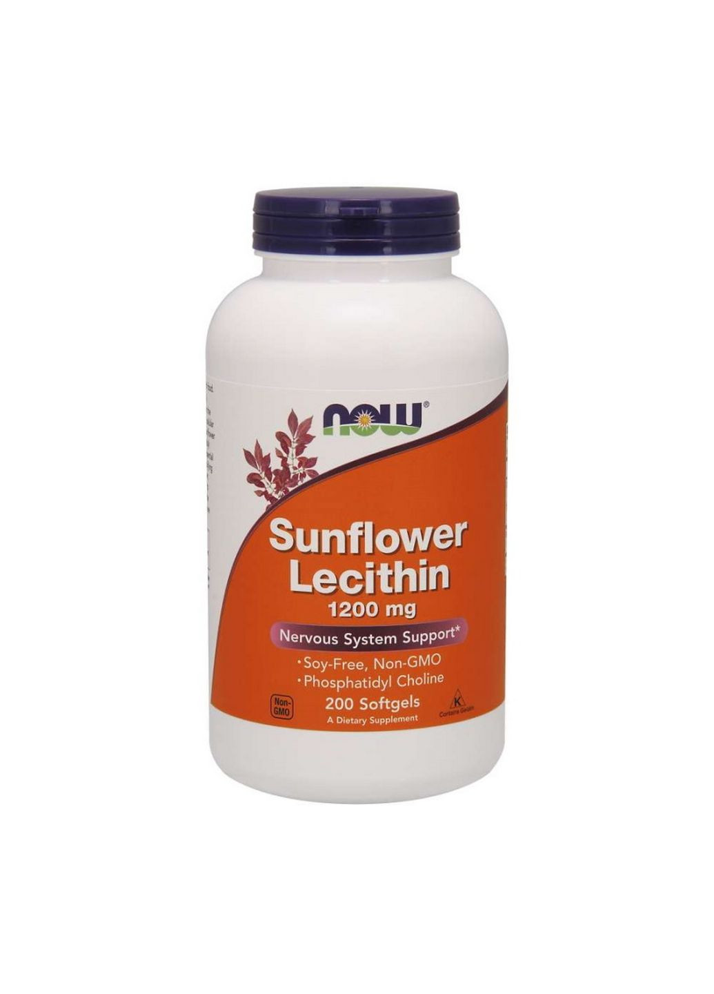 Натуральна добавка Sunflower Lecithin 1200 mg, 200 капсул Now (294926012)