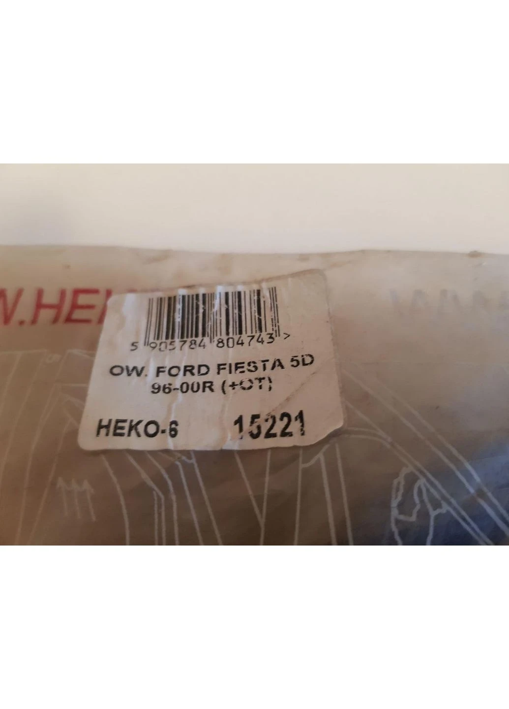 Дефлекторы вставные для FORD FIESTA 1996-2000 Team Heko (398179128)