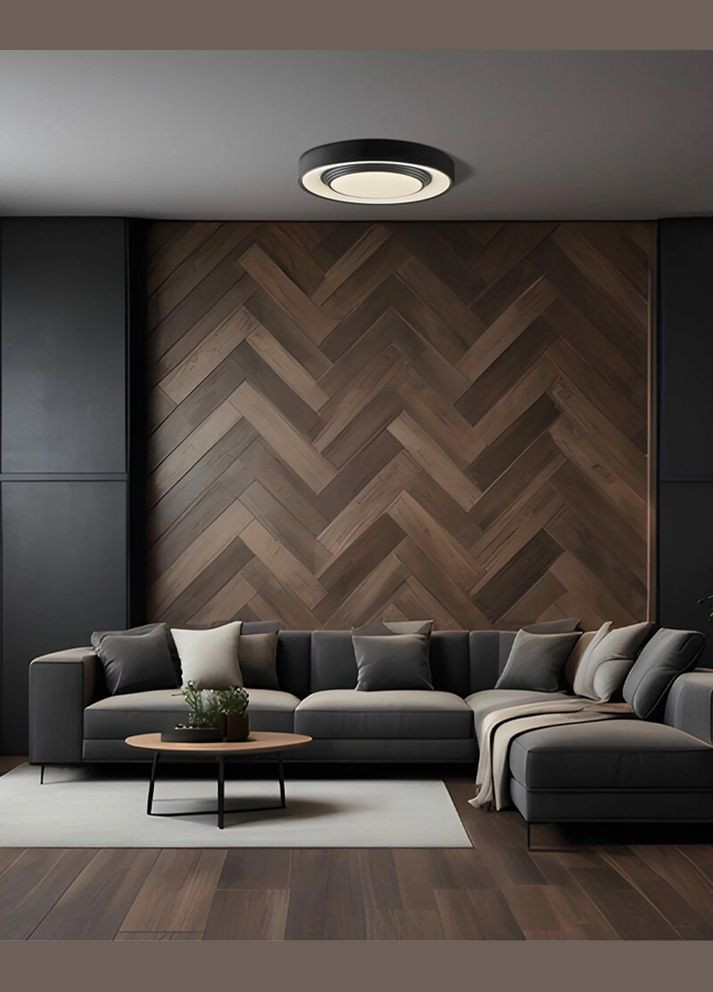 Люстра із пультом світлодіодна, стельовий світильник 326706 Zygmunt 50 Led 1x72W 3000K-6000K 8000Lm IP44 Bk (094429) Goldlux (361312524)