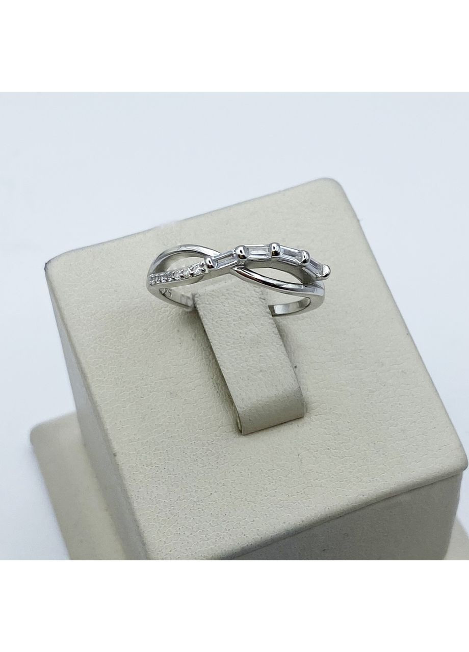 Каблучка срібна з кубічним цирконієм "Доріжка" 17 1,9 г No Brand (370142377)