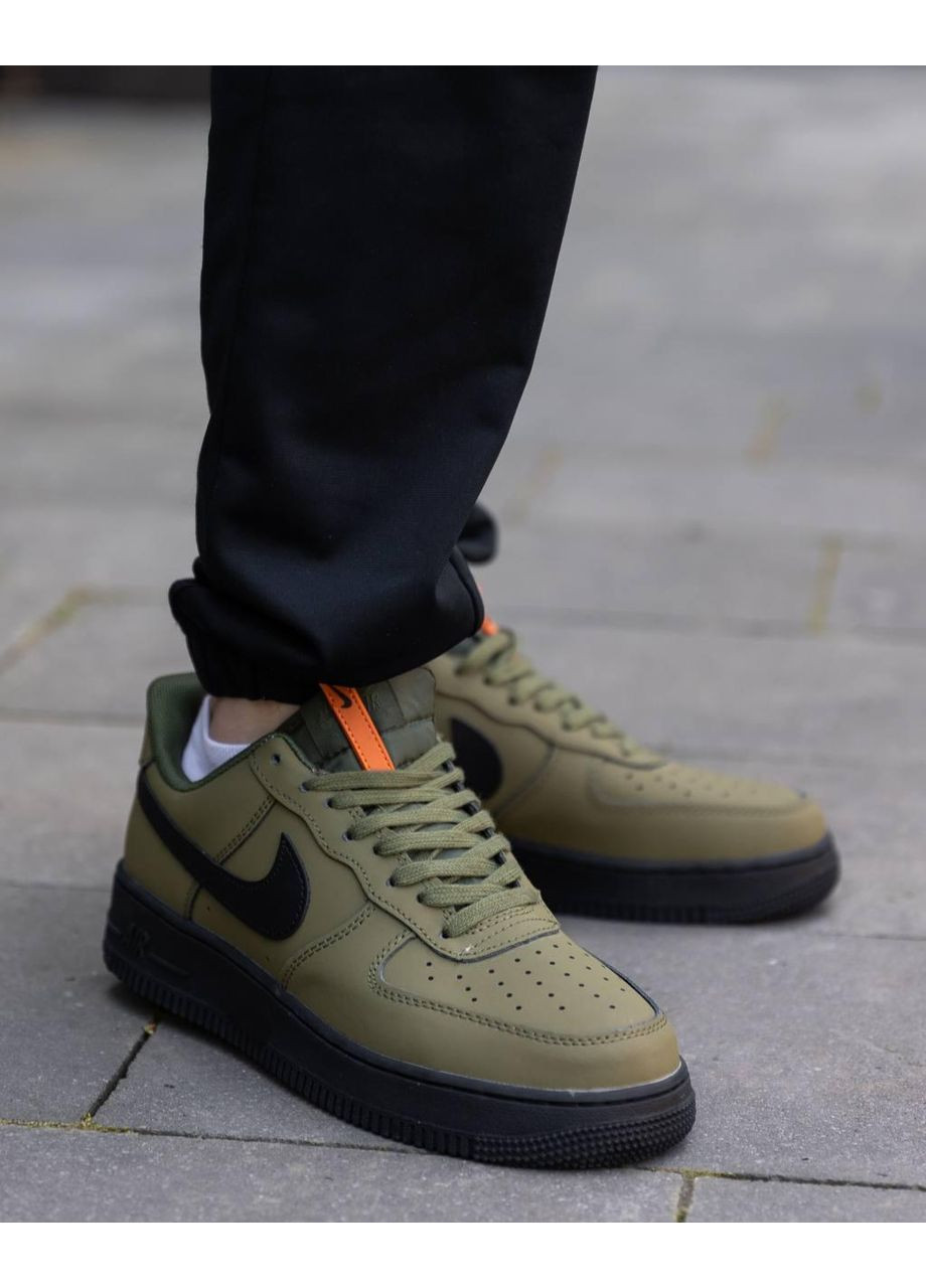 Чорні Осінні кросівки чоловічі nike air force 1 07 low khaki найк аір форс 1 преміум No Brand