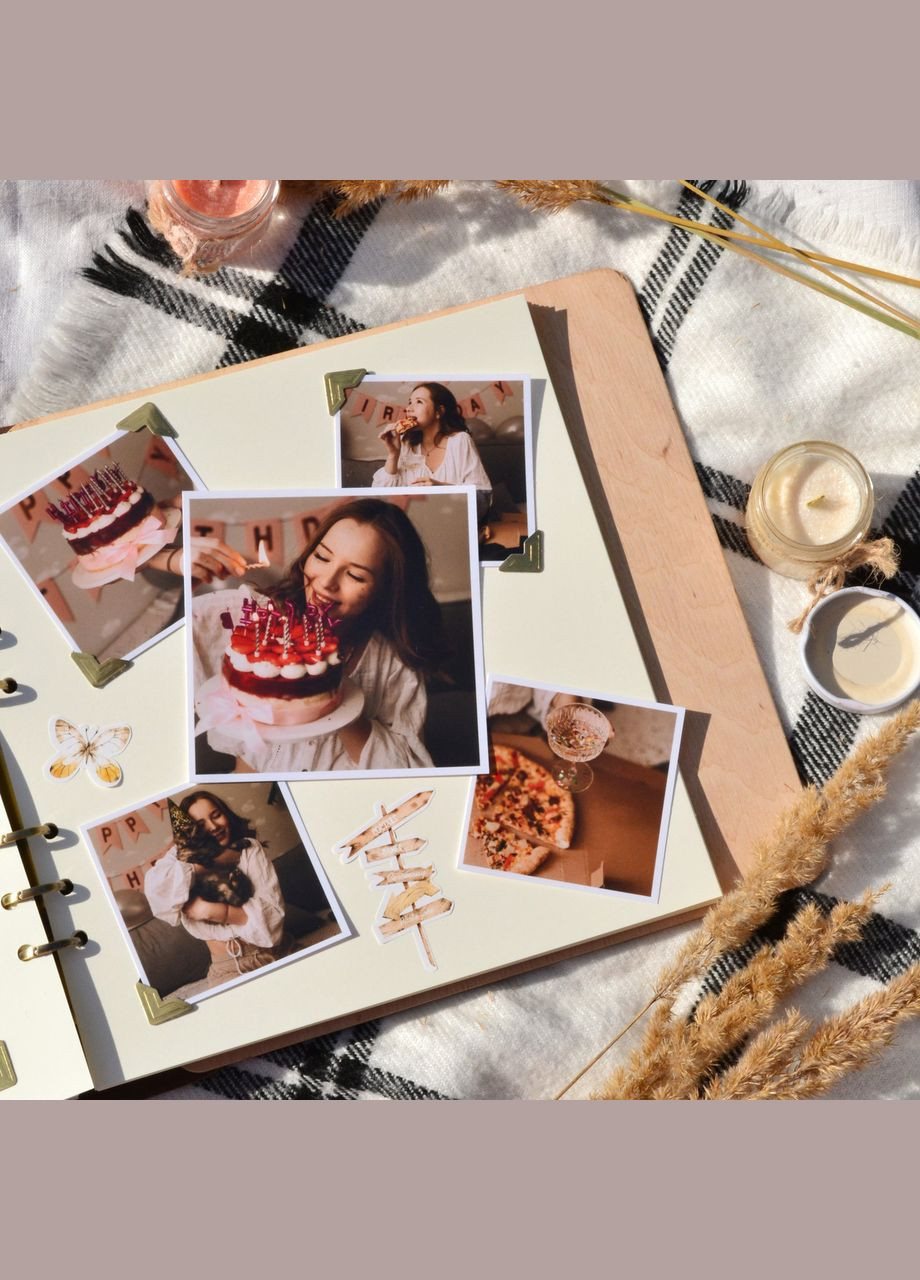 Крафтбук "ПАРА" 23x23 із темною обкладинкою та бежевими сторінками Your Magnets (336954844)