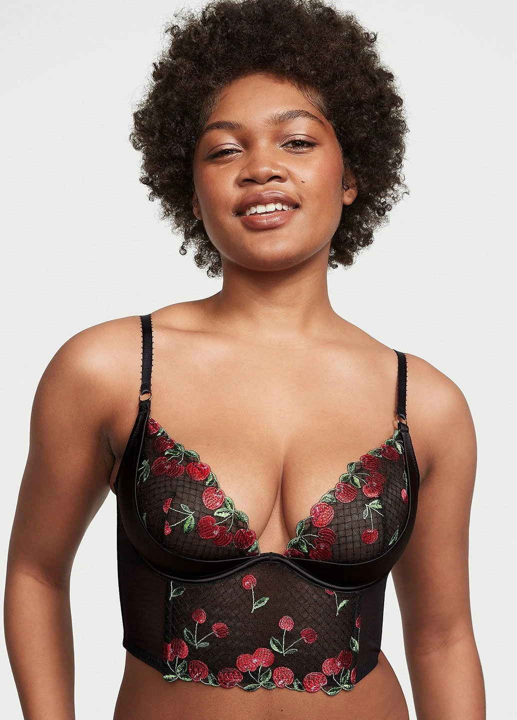 Черный демисезонный комплект (бюстье, трусики) Victoria's Secret