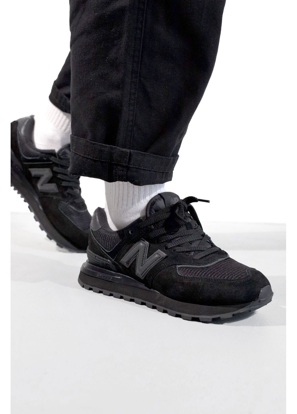 КРОССОВКИ ЖЕНСКИЕ NEW BALANCE 574 LEGACY CLASSIC BLACK НЬЮ БЕЛАНС 574 No Brand чёрные демисезоны (367173433)