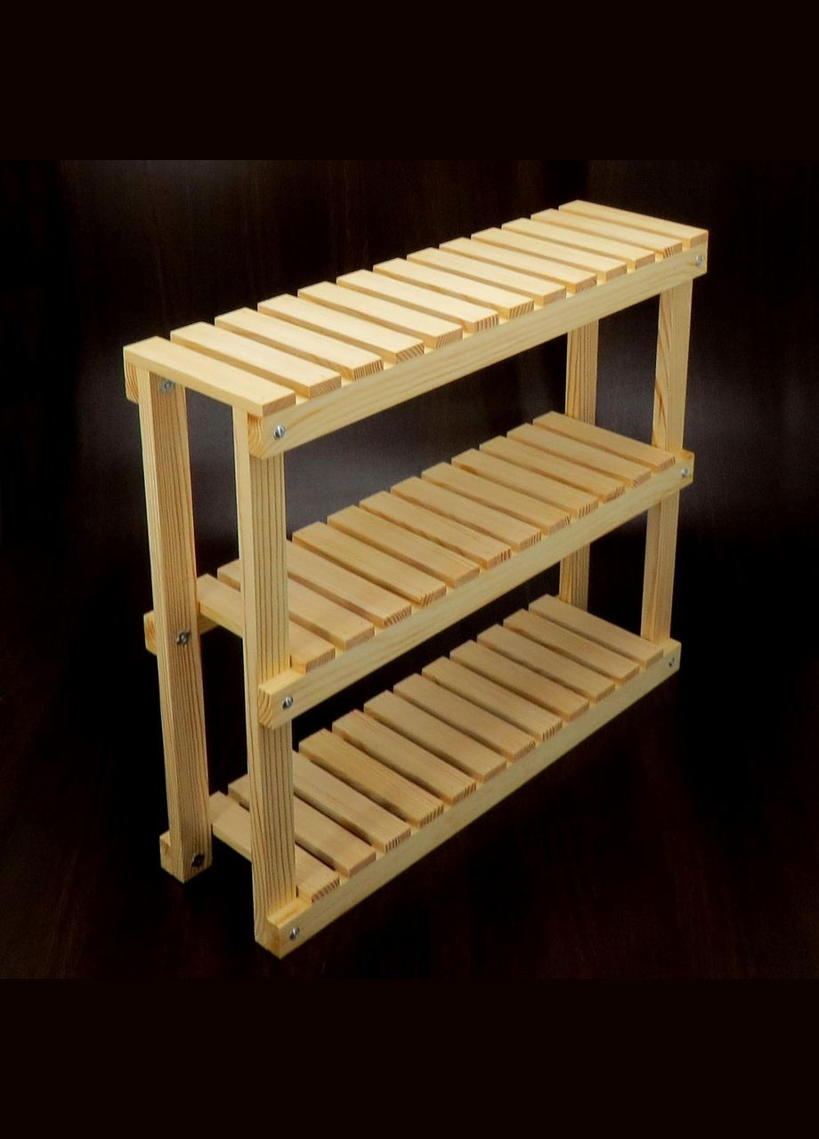 Подставка для цветов из дерева Берчулес 20х70 ваниль (ЦВП-20708502) No Brand (328228402)