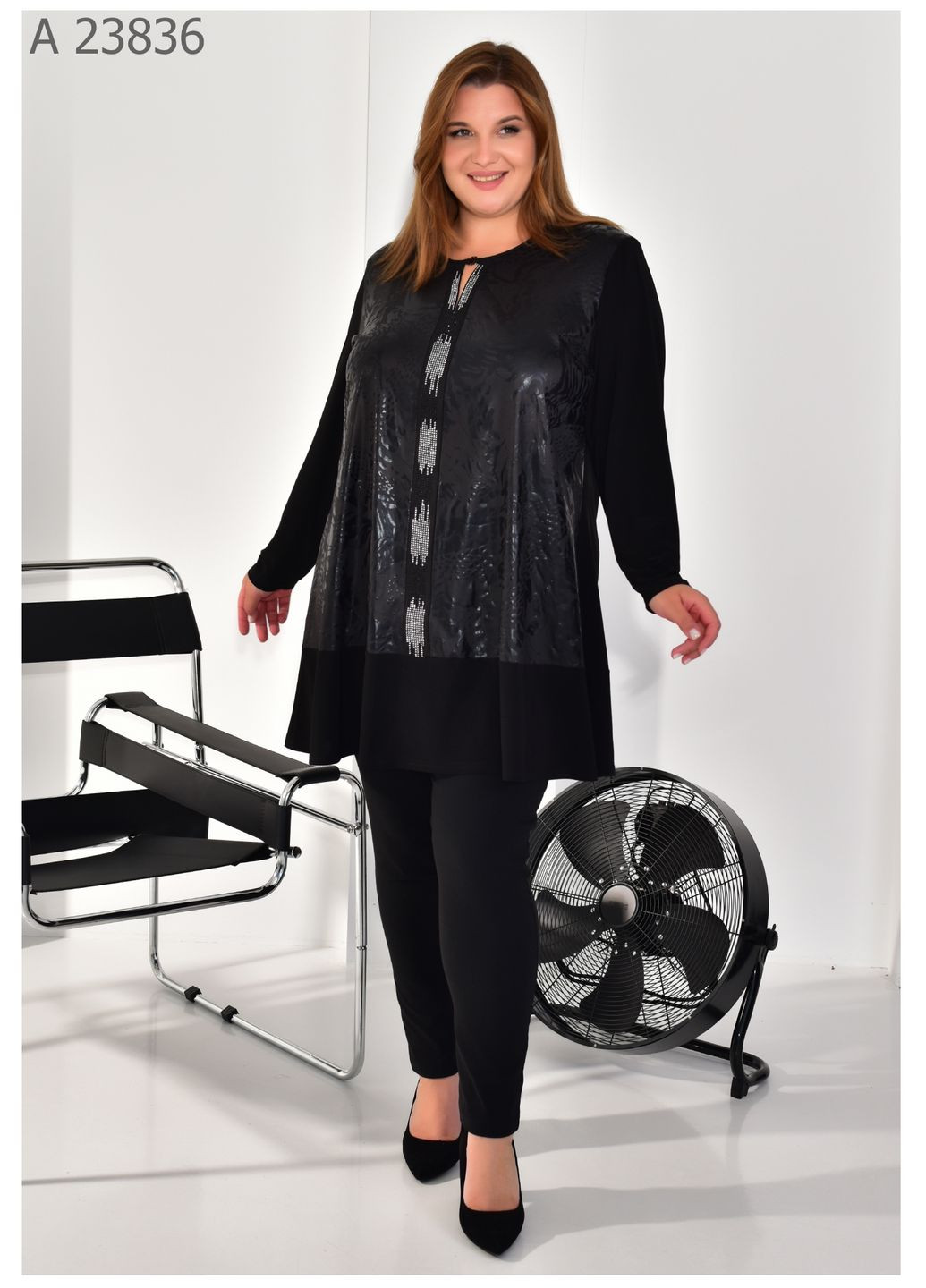 Удлиненная туника женская большого размера SK (360879034)