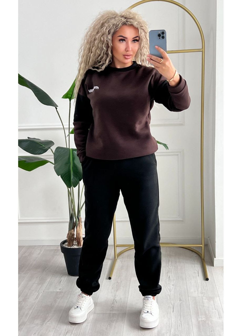 ❄️ Теплий жіночий костюм із трьохнитки на флісі ❄️Ознайомтеся з розмірною сіткою. DK/DL Мода без кордонів (361216299)