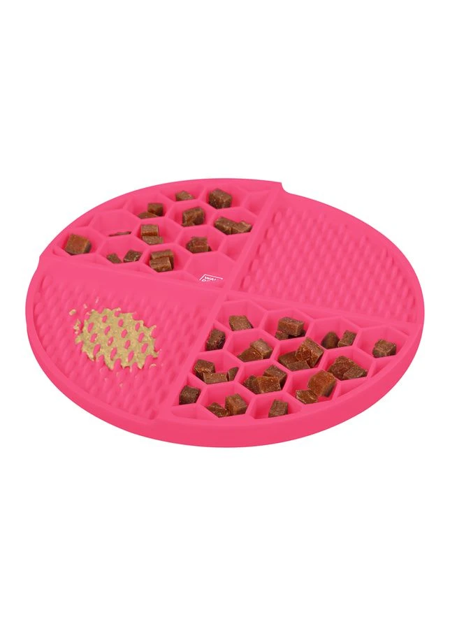 Коврик для слизывания и медленного кормления WAUDOG Silicone, 211х211х30 мм, розовый No Brand (394131616)
