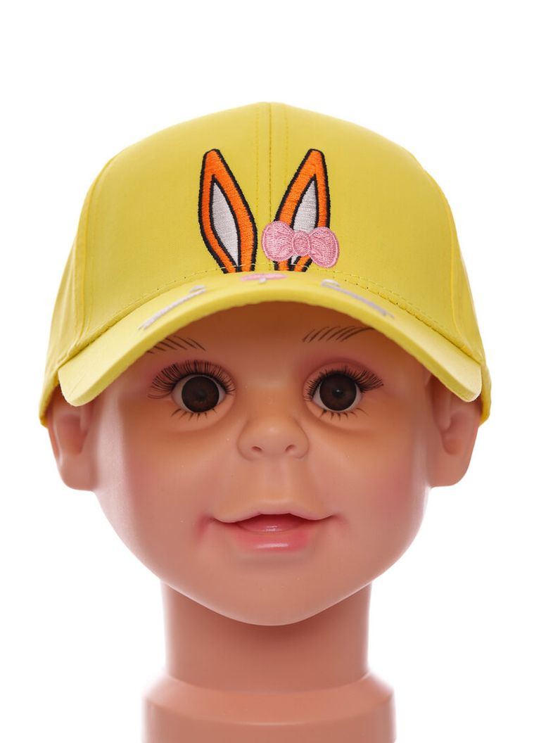 Кепка для девочки с зайчиком с бантиком желтая 5л+ (51166) BABYKROHA (323469347)