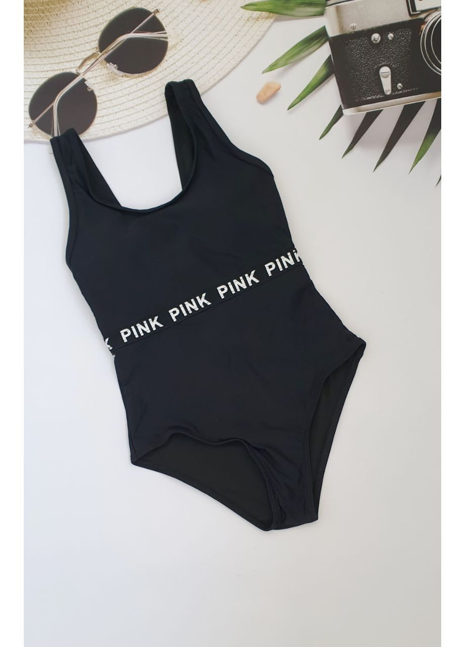 Чорний літній підлітковий суцільний купальник суцільний No Brand