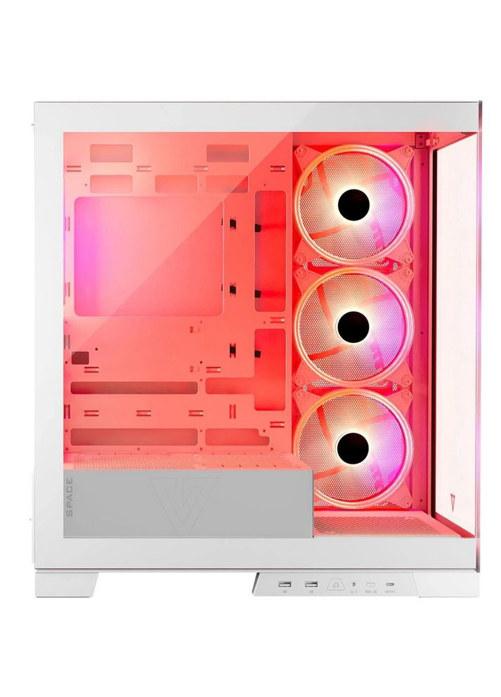 Корпус VOLCANO SPACE APEX ARGB WHITE без БП ATX (AT-SPACE-PG-20-000000-000) Modecom (324212494)