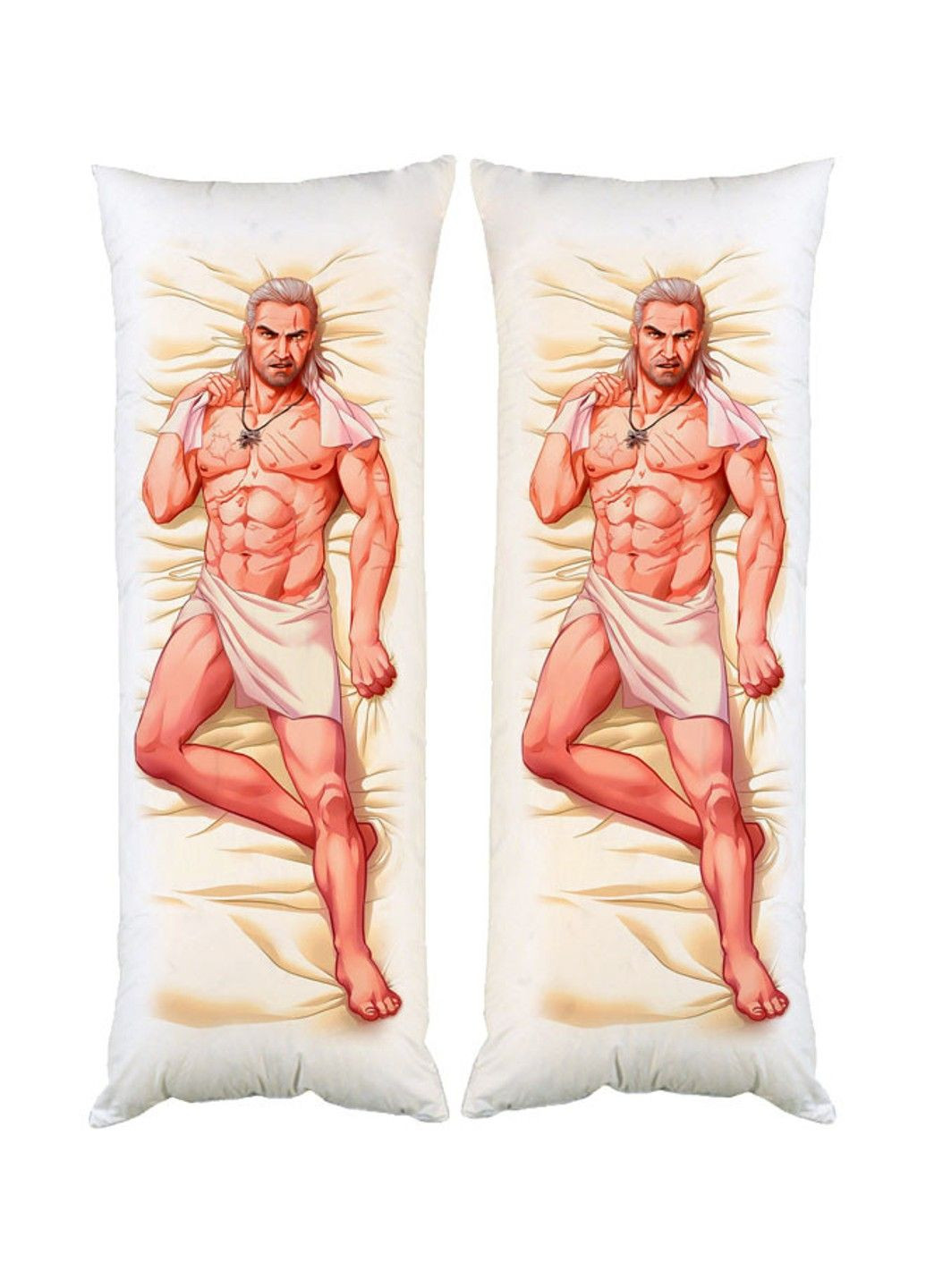 Подушка дакімакура Геральт Відьмак декоративна ростова подушка для обіймання двостороння No Brand (328314867)